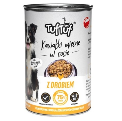 Tuf Tuf Puszka kawałki mięsne z drobiem dla psa 1250g Tuf Tuf Puszka kawałki mięsne z drobiem dla psa 1250g
