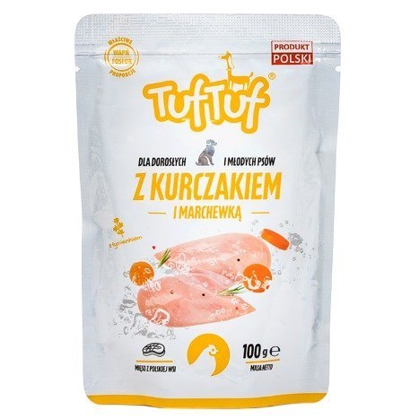 Tuf Tuf Saszetka mielonka z kurczakiem dla psa 100g Tuf Tuf Saszetka mielonka z kurczakiem dla psa 100g