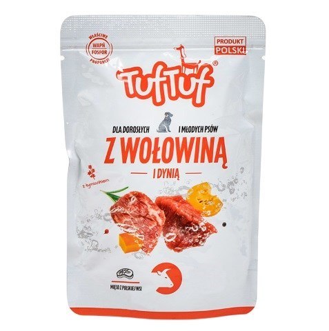 Tuf Tuf Saszetka mielonka z wołowiną dla psa 300g Tuf Tuf Saszetka mielonka z wołowiną dla psa 300g