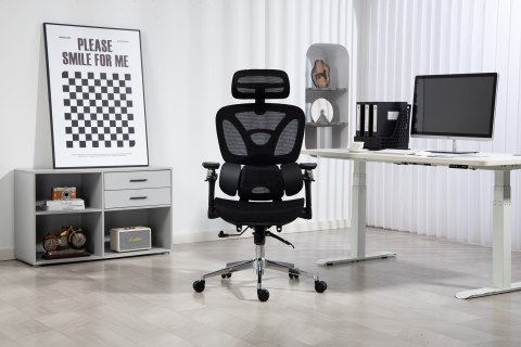 Ergonomiczny fotel biurowy ACTIVEJET YK848 czarny Ergonomiczny fotel biurowy ACTIVEJET YK848 czarny