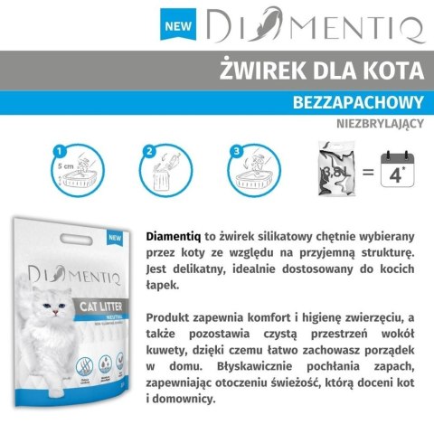 DIAMENTIQ Żwirek neutral 30L+karton