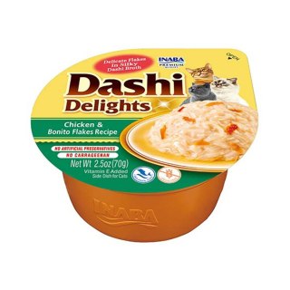 INABA DASHI DELIGHTS Kurczak z Płatkami Boni 70g bulion dla kota