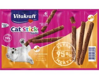 VITAKRAFT Cat Stick Mini - przysmak dla kota smak: indyk/jagnięcina 6 szt.