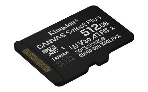 KINGSTON microSDXC 512GB Canvas Select Plus Gen3 KINGSTON microSDXC 512GB Canvas Select Plus Gen3