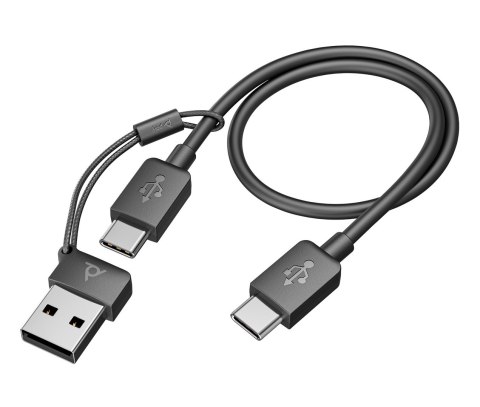 Słuchawki Poly Voyager Focus 2 UC Headset +USB-A to USB-C Cable +Charging Stand Retail Packaging