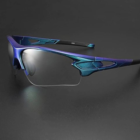 Okulary rowerowe Rockbros 10069 fotochromowe UV400 - niebieskie Okulary rowerowe Rockbros 10069 fotochromowe UV400 - niebieskie
