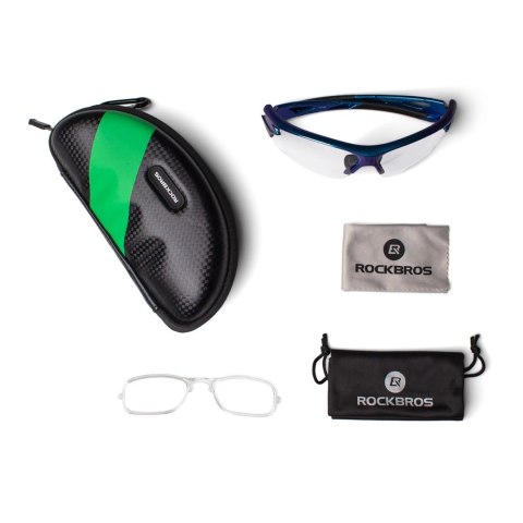 Okulary rowerowe Rockbros 10069 fotochromowe UV400 - niebieskie Okulary rowerowe Rockbros 10069 fotochromowe UV400 - niebieskie