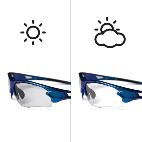 Okulary rowerowe Rockbros 10069 fotochromowe UV400 - niebieskie Okulary rowerowe Rockbros 10069 fotochromowe UV400 - niebieskie