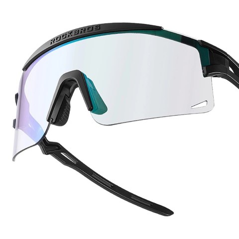 Okulary rowerowe Rockbros fotochromowe, z ochroną UV i wkładką korekcyjną - przezroczyste czarne Okulary rowerowe Rockbros fotochromowe, z ochroną UV i wkładką korekcyjną - przezroczyste czarne