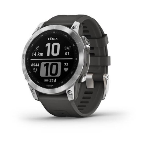 Zegarek Garmin Fenix 7 Standard Edition (47 mm) Silver / Graphite Band (WYPRZEDAŻ) Zegarek Garmin Fenix 7 Standard Edition (47 mm) Silver / Graphite Band (WYPRZEDAŻ)