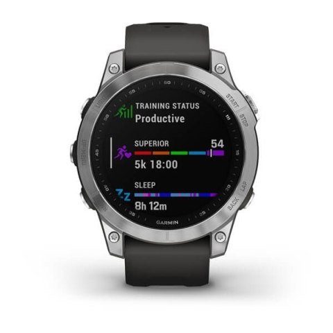 Zegarek Garmin Fenix 7 Standard Edition (47 mm) Silver / Graphite Band (WYPRZEDAŻ) Zegarek Garmin Fenix 7 Standard Edition (47 mm) Silver / Graphite Band (WYPRZEDAŻ)