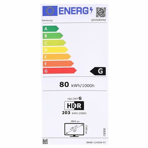 Telewizor Samsung QE65S90F OLED 65'' 4K Ultra HD 144Hz Tizen Dolby Atmos Czarny (MODEL 2025)