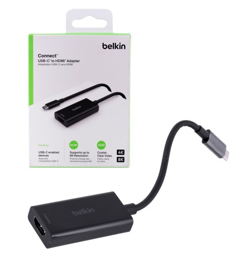 Adapter Belkin Connect USB-C to HDMI 2.1 Adapter (8K, 4K, HDR compatible) Adapter Belkin Connect USB-C to HDMI 2.1 Adapter (8K, 4K, HDR compatible)
