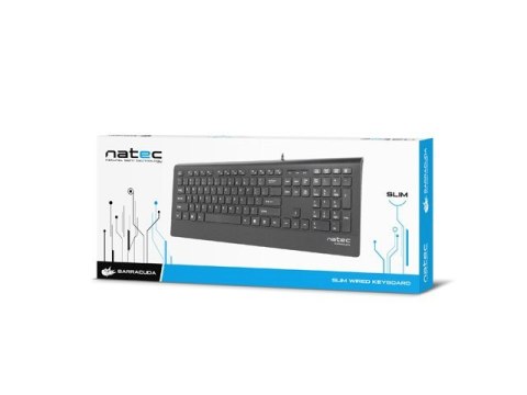 Klawiatura membranowa NATEC Barracuda NKL-0876 (USB 2.0; (US); kolor czarny) Klawiatura membranowa NATEC Barracuda NKL-0876 (USB 2.0; (US); kolor czarny)