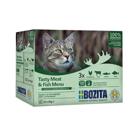 Bozita Kawałki w Sosie z Rybą i Mięsem-12 x 85g Bozita Kawałki w Sosie z Rybą i Mięsem-12 x 85g