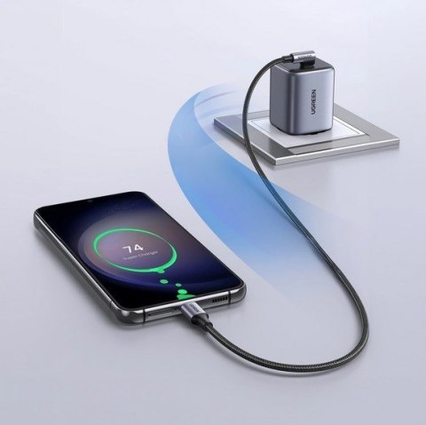 Ugreen kabel USB-C (prosty) / USB-C (kątowy) PD QC 60W 3A 0.5m US255 (szary) Ugreen kabel USB-C (prosty) / USB-C (kątowy) PD QC 60W 3A 0.5m US255 (szary)