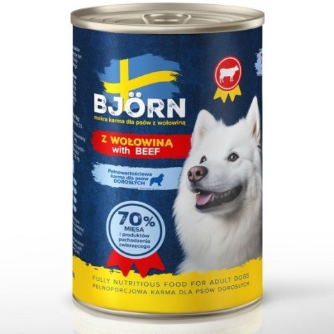 BJORN z wołowiną mokra karma dla psa 400g BJORN z wołowiną mokra karma dla psa 400g