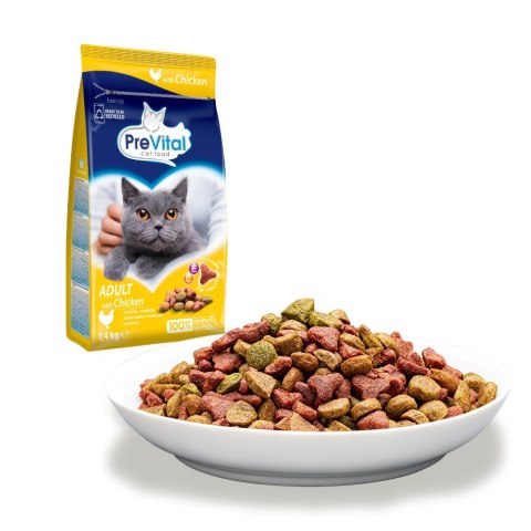 PREVITAL - Z kurczakiem - Pełnoporcjowa karma dla dorosłych kotów - karma sucha - 1,4kg PREVITAL - Z kurczakiem - Pełnoporcjowa karma dla dorosłych kotów - karma sucha - 1,4kg