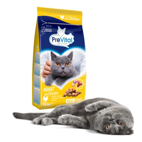 PREVITAL - Z kurczakiem - Pełnoporcjowa karma dla dorosłych kotów - karma sucha - 1,4kg PREVITAL - Z kurczakiem - Pełnoporcjowa karma dla dorosłych kotów - karma sucha - 1,4kg