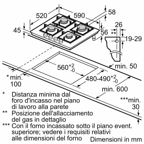Płyta gazowa BOSCH PNP6B6K40 Płyta gazowa BOSCH PNP6B6K40