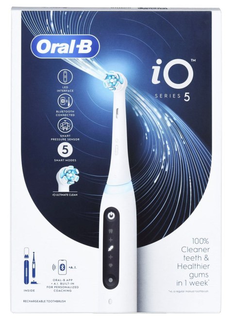 Braun Oral-B Szczoteczka elektryczn iO5 Quite White (WYPRZEDAŻ) Braun Oral-B Szczoteczka elektryczn iO5 Quite White (WYPRZEDAŻ)