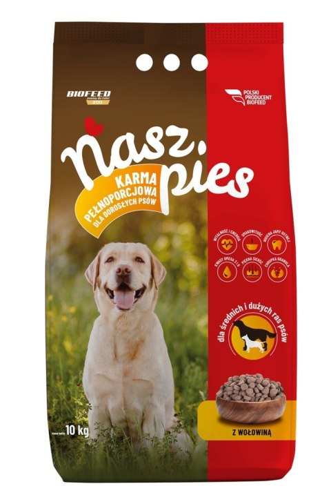 BIOFEED NASZ PIES Z WOŁOWINĄ 15 KG