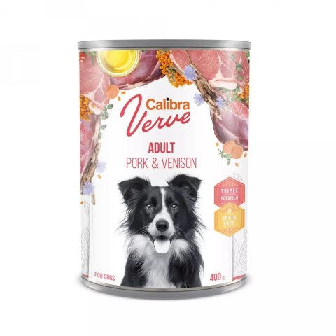 CALIBRA DOG VERVE GF ADULT PORK & VENISON- mokra karma dla psa - 400G