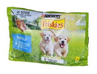 FRISKIES JUNIOR Kurczak z marchewką - mokra karma dla szczeniaka- 4x100 g