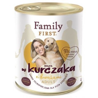 FamilyFirst Bogata w kurczaka+burak adult 800g