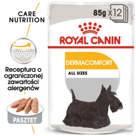 ROYAL CANIN CCN DERMACOMFORT LOAF mokra karma dla psa dorosłego - 12x85g