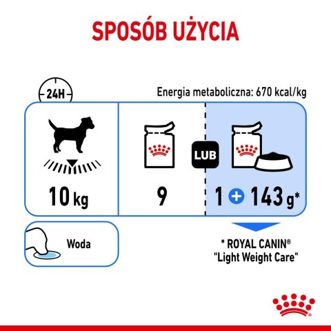 ROYAL CANIN CCN LIGHT WEIGHT CARE LOAF - mokra karma dla psa dorosłego - 12x85g