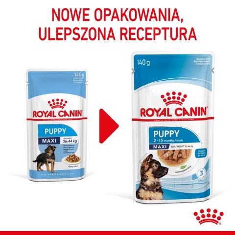 ROYAL CANIN SHN Maxi Puppy w sosie - mokra karma dla szczeniąt - 10x140 g