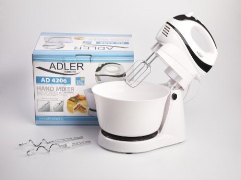 Mikser ręczny Adler AD 4206 (300W; kolor biały)
