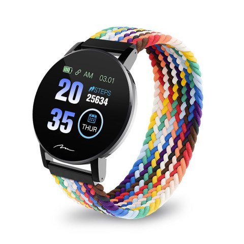 MEDIA-TECH SMARTBAND THAITI, MONITORING CIŚNIENIA KRWI, PULSU ORAZ INNYCH PARAMETRÓW, DWA PASKI NYLONOWE W ZESTAWIE MT871 (WYPRZ