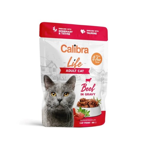CALIBRA CAT life pouch adult beef in gravy 85g CALIBRA CAT life pouch adult beef in gravy 85g