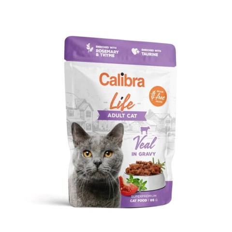 CALIBRA CAT life pouch adult veal in gravy 85g CALIBRA CAT life pouch adult veal in gravy 85g