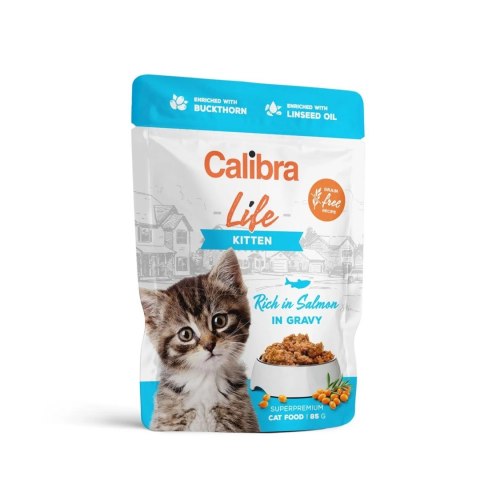 CALIBRA CAT life pouch kitten salmon in gravy 85g CALIBRA CAT life pouch kitten salmon in gravy 85g