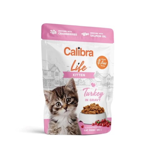 CALIBRA CAT life pouch kitten turkey in gravy 85g CALIBRA CAT life pouch kitten turkey in gravy 85g