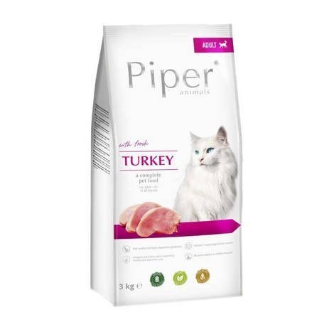 DOLINA NOTECI Piper Animals z indykiem - sucha karma dla kota - 3 kg DOLINA NOTECI Piper Animals z indykiem - sucha karma dla kota - 3 kg