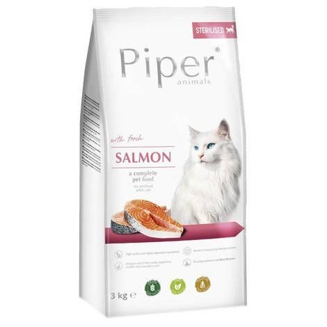 DOLINA NOTECI Piper Animals z łososiem - sucha karma dla kota - 3 kg DOLINA NOTECI Piper Animals z łososiem - sucha karma dla kota - 3 kg