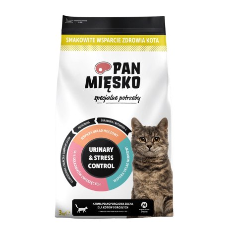 Pan Mięsko Urinary & Stress Control sucha karma dla kota 3kg Pan Mięsko Urinary & Stress Control sucha karma dla kota 3kg