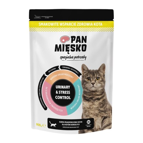 Pan Mięsko Urinary & Stress Control sucha karma dla kota 800g Pan Mięsko Urinary & Stress Control sucha karma dla kota 800g