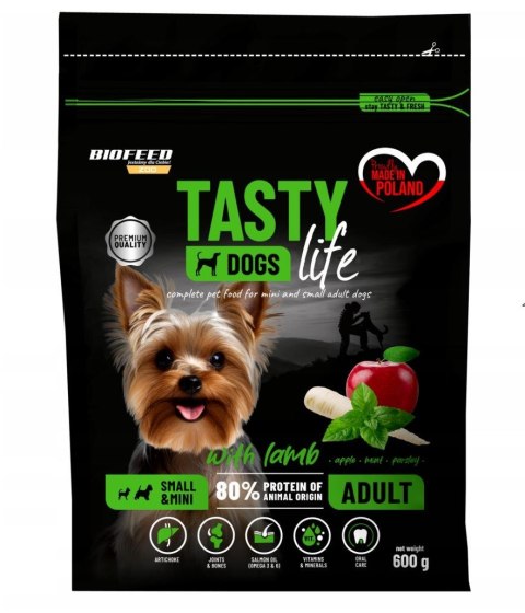 BIOFEED TASTY DOGS LIFE ADULT SMALL WITH LAMB 600G