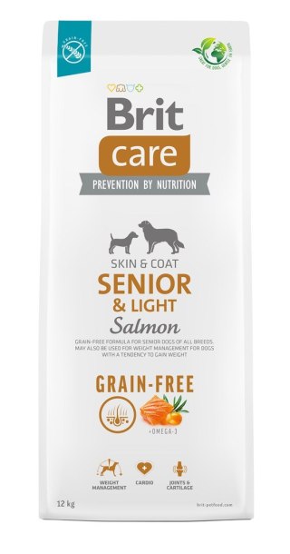 BRIT Care Grain-Free Senior & Light Salmon - sucha karma dla psa - 12 kg