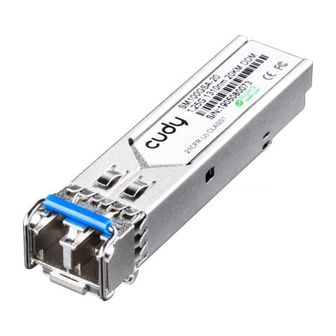 CUDY SM100GSA-20 Wkładka/Moduł SFP CUDY SM100GSA-20 Wkładka/Moduł SFP