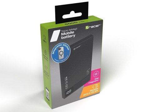TRACER POWERBANK AIRMAG1 5000MAH PD20W+15W MAG TRACER POWERBANK AIRMAG1 5000MAH PD20W+15W MAG