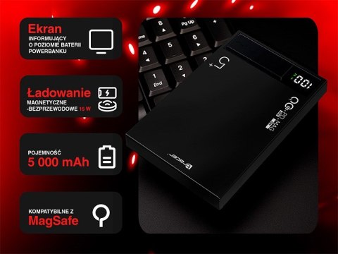 TRACER POWERBANK AIRMAG1 5000MAH PD20W+15W MAG TRACER POWERBANK AIRMAG1 5000MAH PD20W+15W MAG