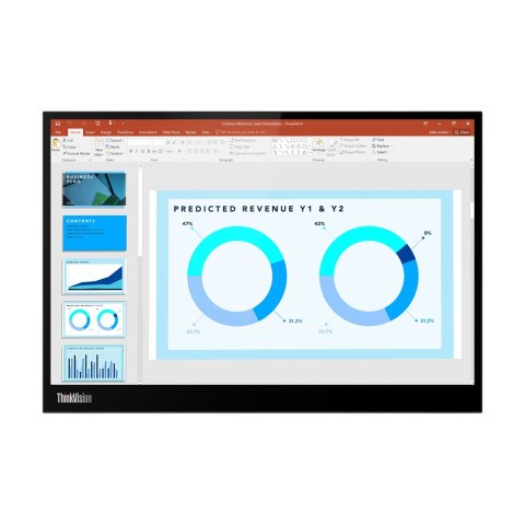 Lenovo ThinkVision M14d 14" QHD IPS 60Hz 300nits AG 2xUSB-C Raven Black (WYPRZEDAŻ)