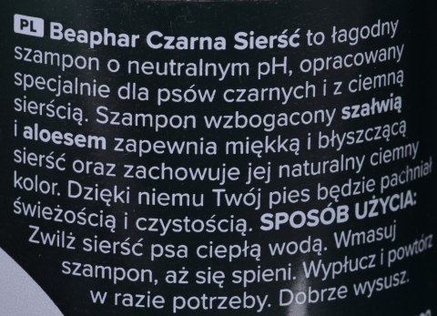 BEAPHAR Czarna sierść - szampon dla psa - 250 ml