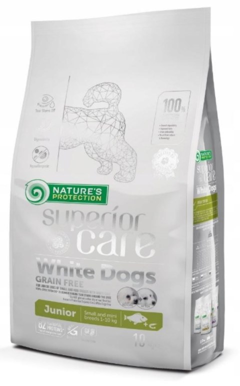 Nature's Protection White Dogs Grain Free Białoryba Junior Small and Mini Breeds 10 kg